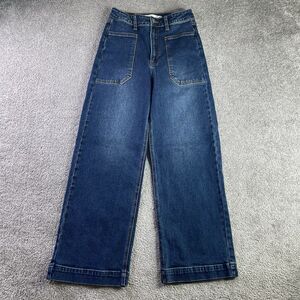 Altar’d State Kristian Jeans Women’s 25 Blue Wide Leg High Rise Pocket Dark Wash